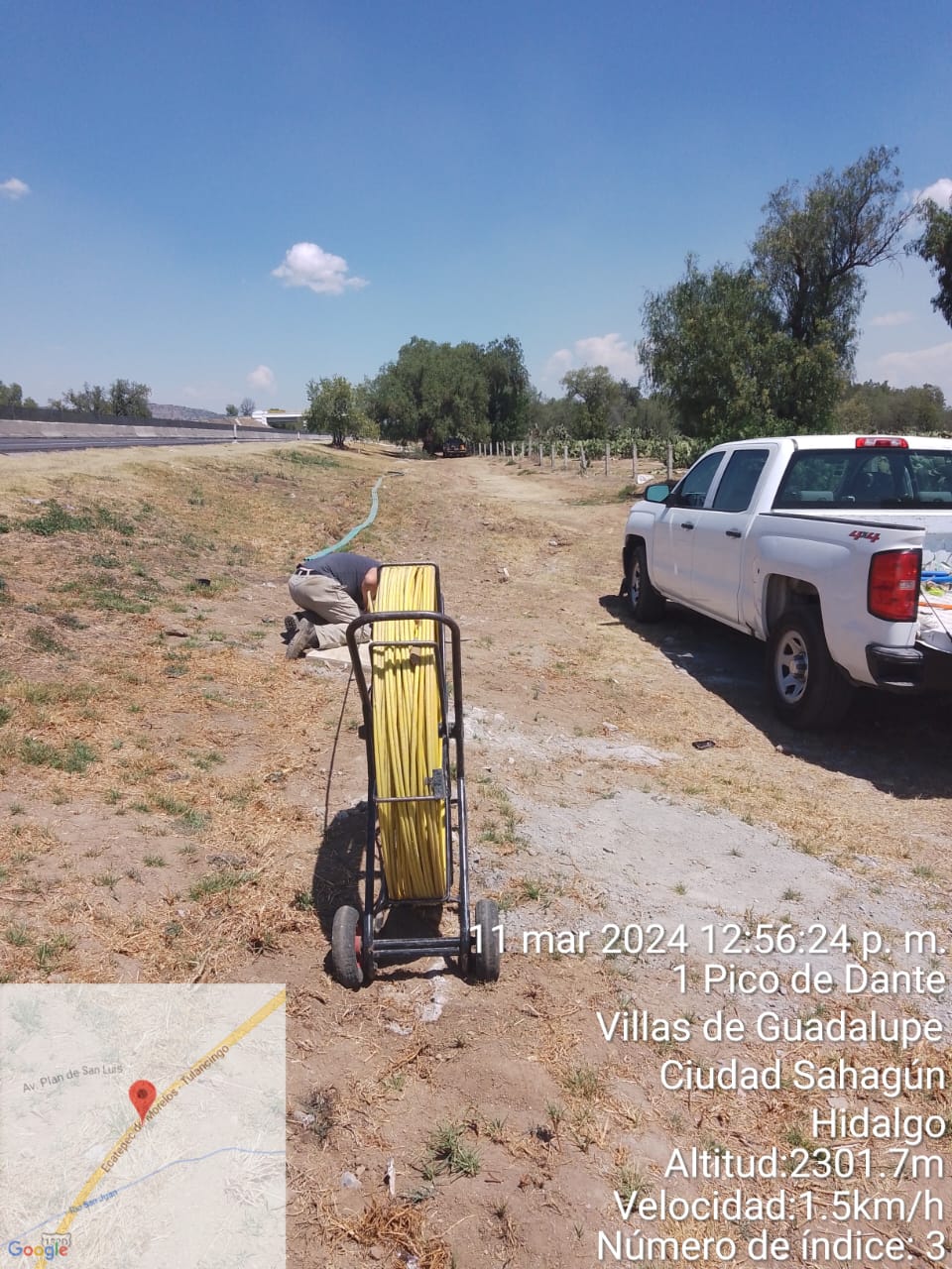 Tendido de fibra óptica en Hidalgo